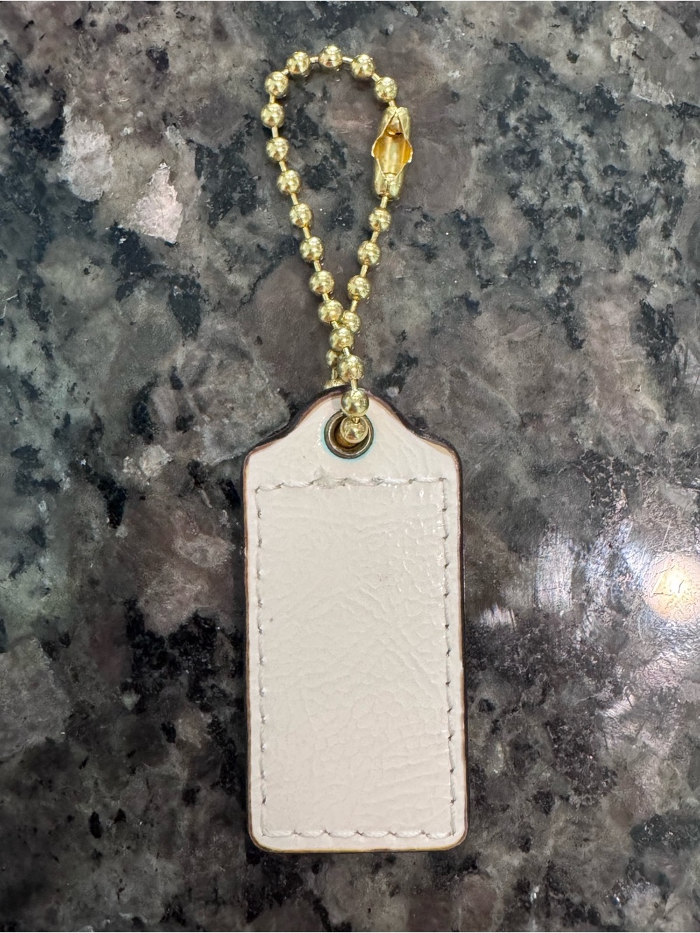Coach White leather hang tag 2” - Picture 2 of 2